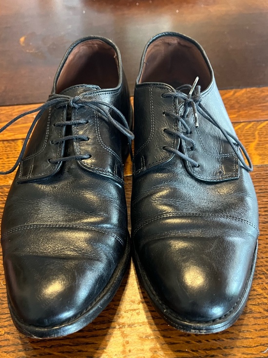 Classic Men\'s Black Leather Dress Oxfords by Allen Edmonds size 10 1/2 D